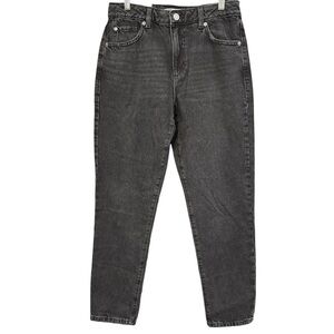 Garage Denim Women’s 5 27W Washed Black Mom Jeans High Rise Tapered